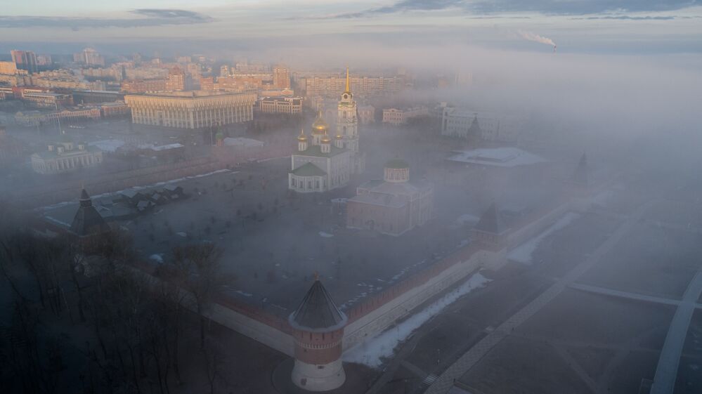 Тульский кремль в тумане