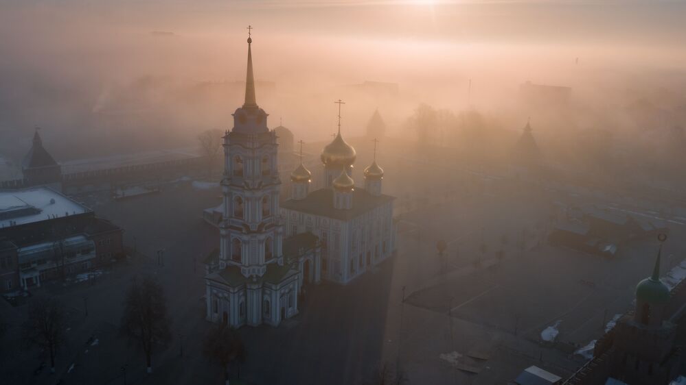 Тульский кремль в тумане