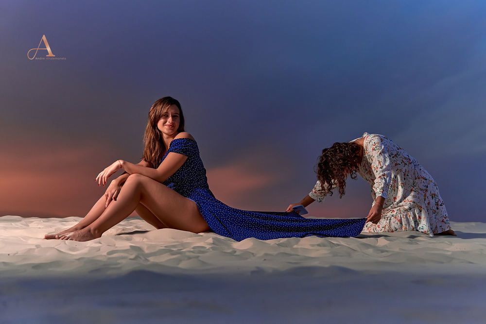 Super woman in the dunes