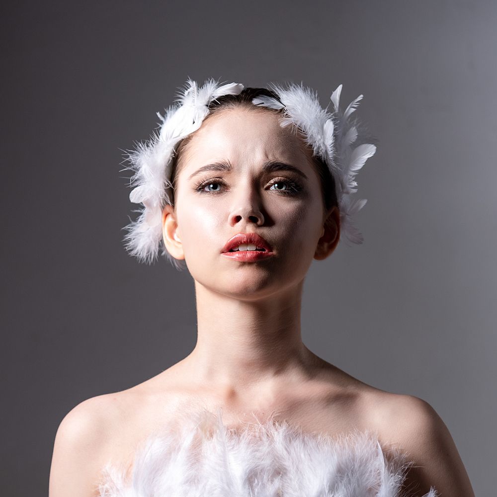 девушка, портрет, милая, cute, portrait, образ, лебедь, балерина