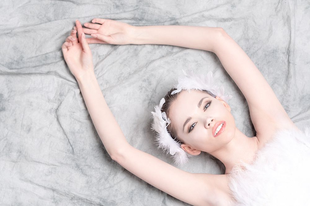 девушка, портрет, милая, cute, portrait, образ, лебедь, балерина