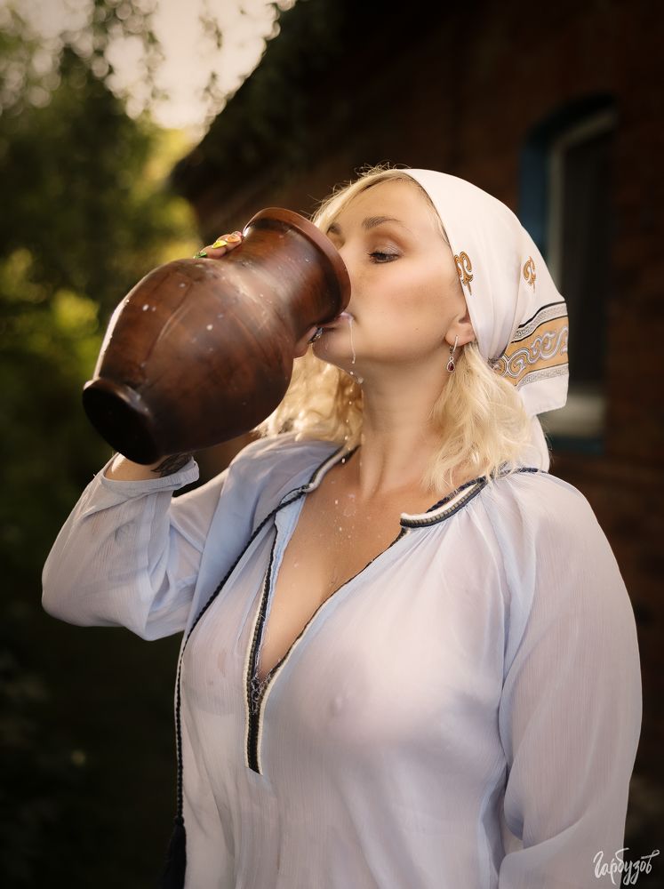 Вечерняя дойка.