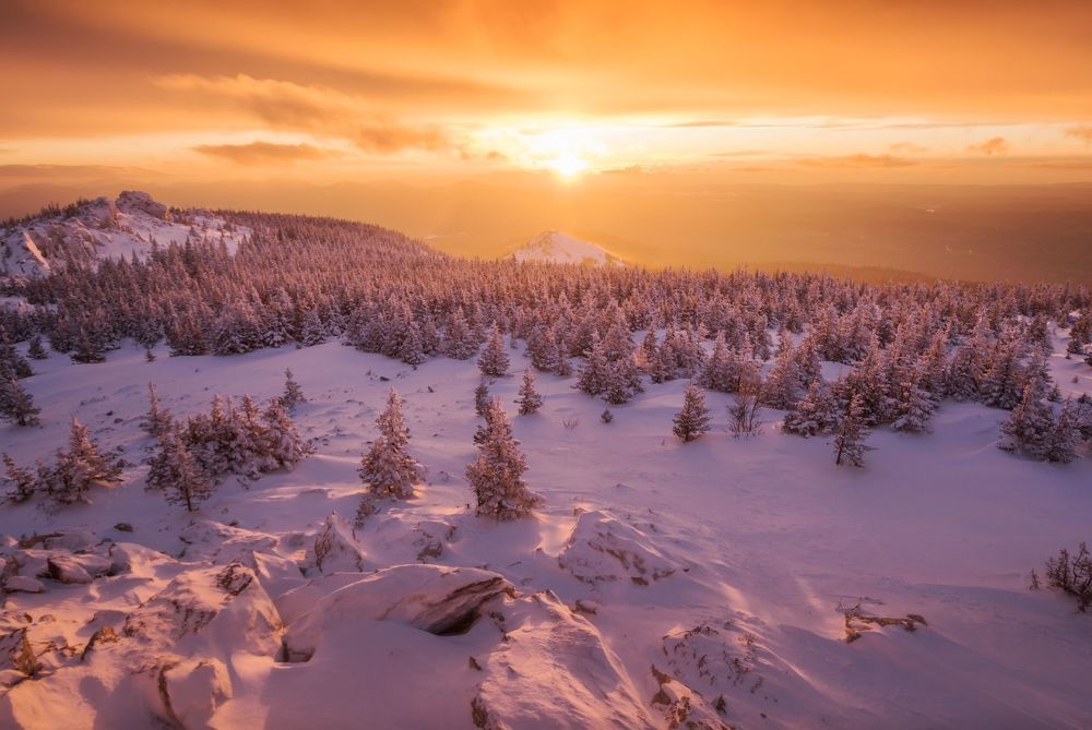 Закат на Зюраткуле