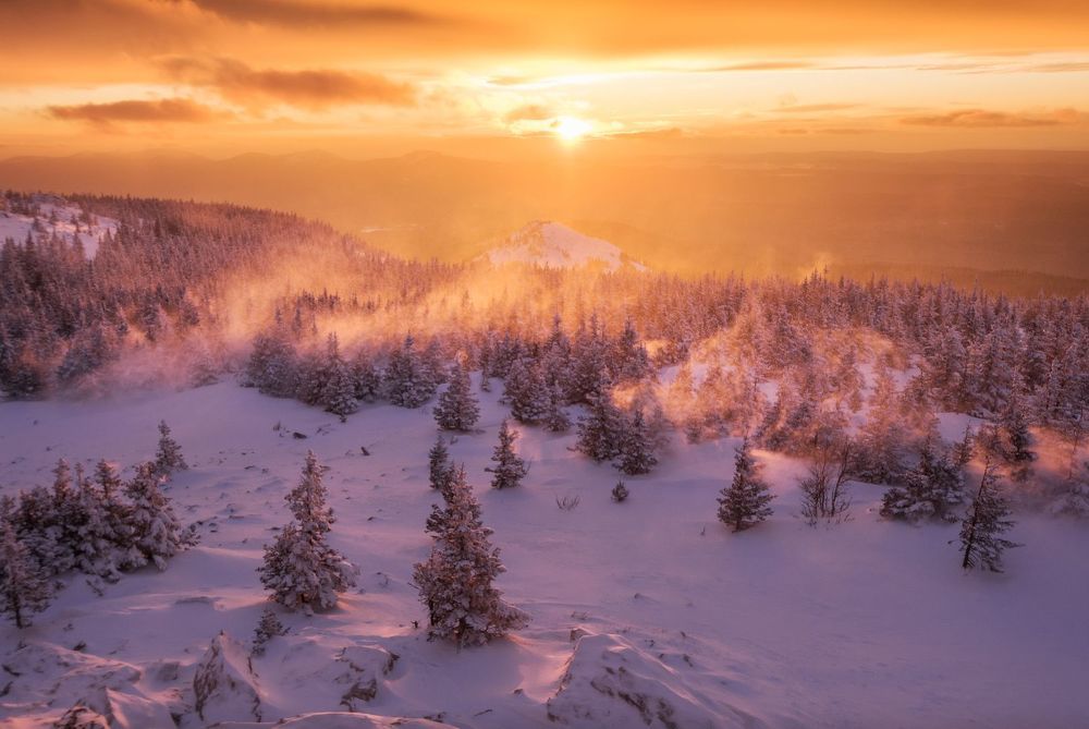 Закат на Зюраткуле