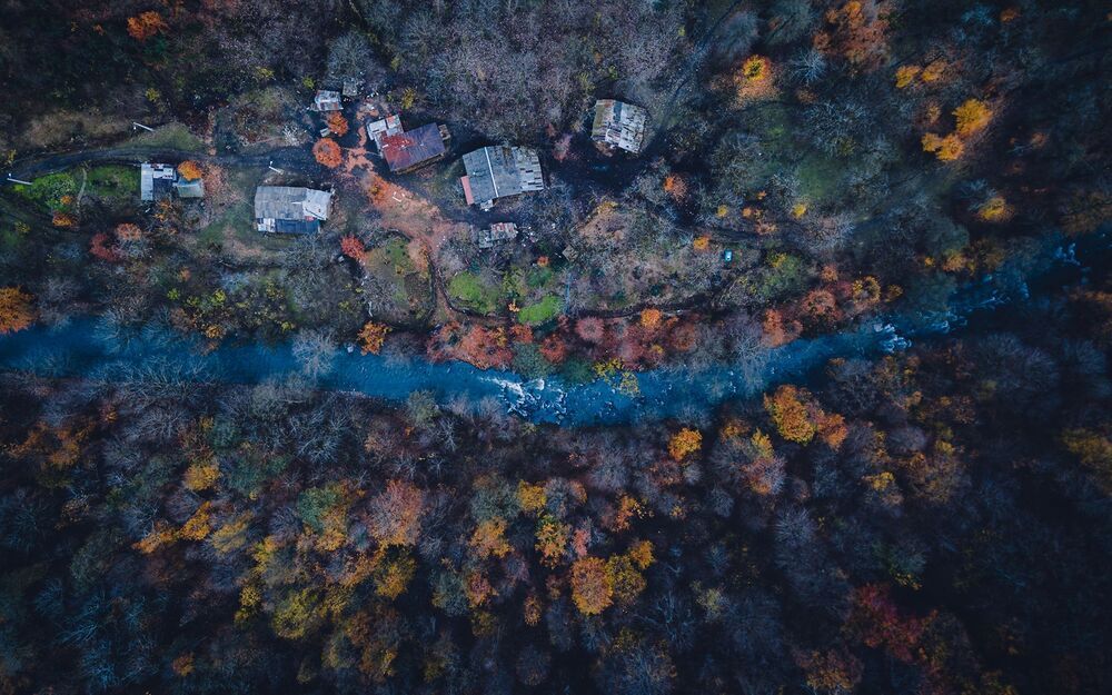 IRAN Gilan Province Aerial photography