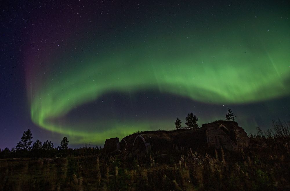 Aurora Borealis над Печорой