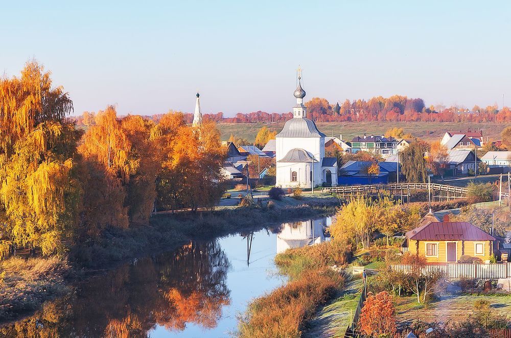 Суздаль, речка Каменка, Богоявленская церковь
