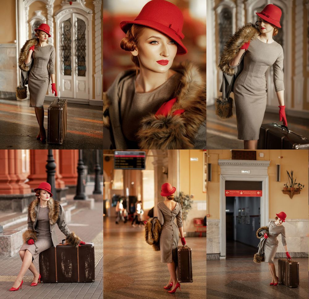 Lady in red