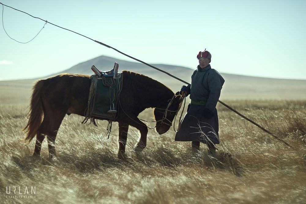 Mongolian horse riders