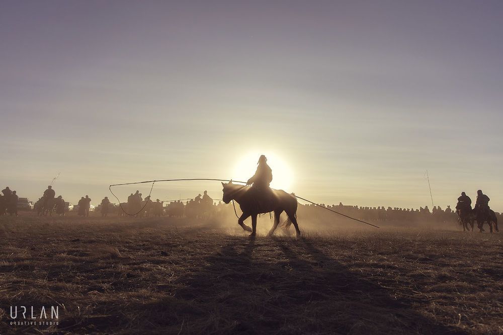 Mongolian horse riders
