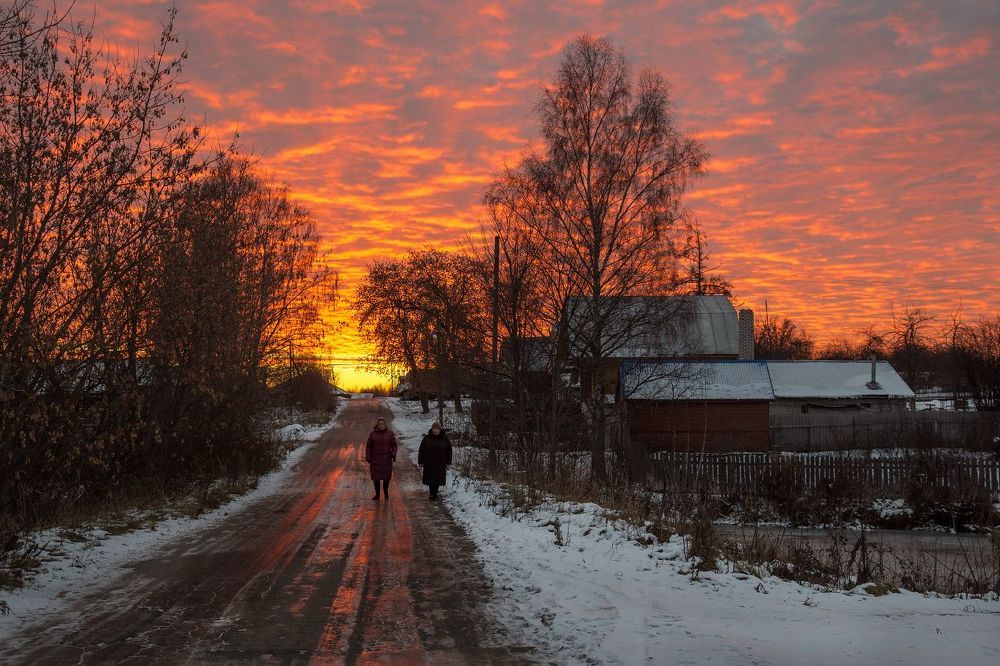Вечерний закат. Или в поиске кадра без проводов.