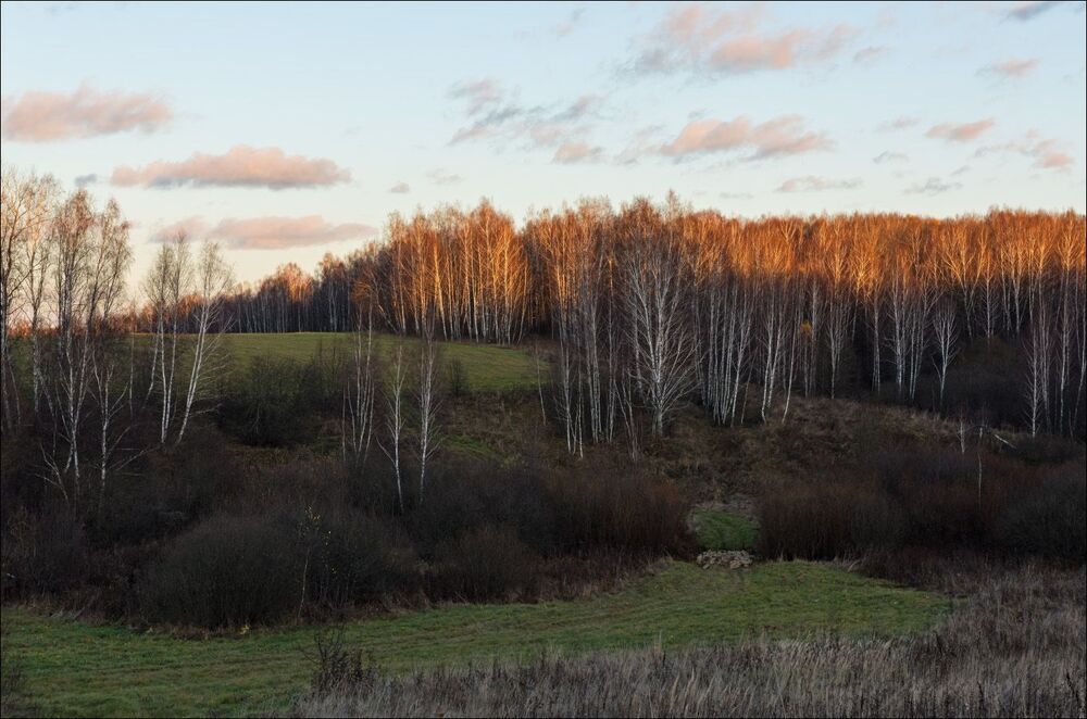 Поздняя осень. Закат.