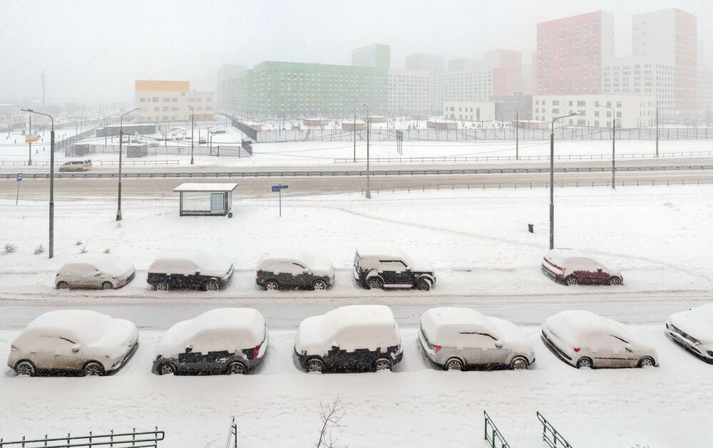 В городе снегопад