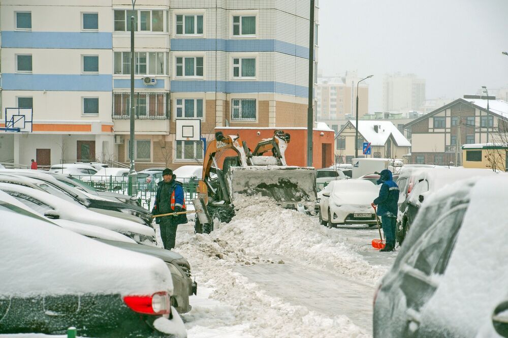 В городе снегопад