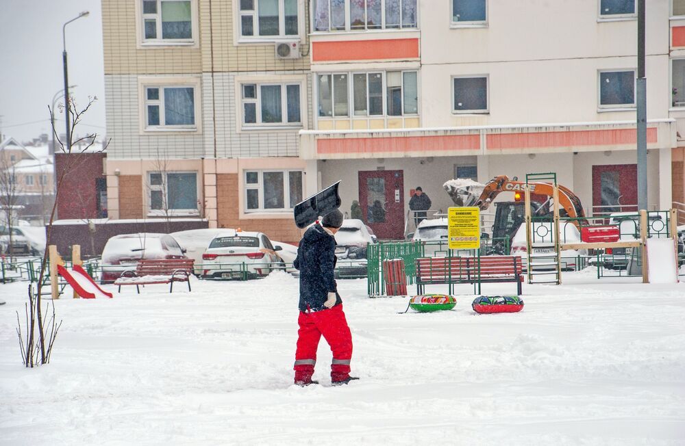 В городе снегопад