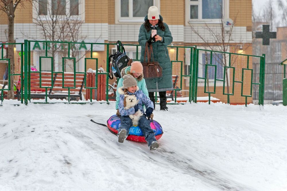 В городе снегопад