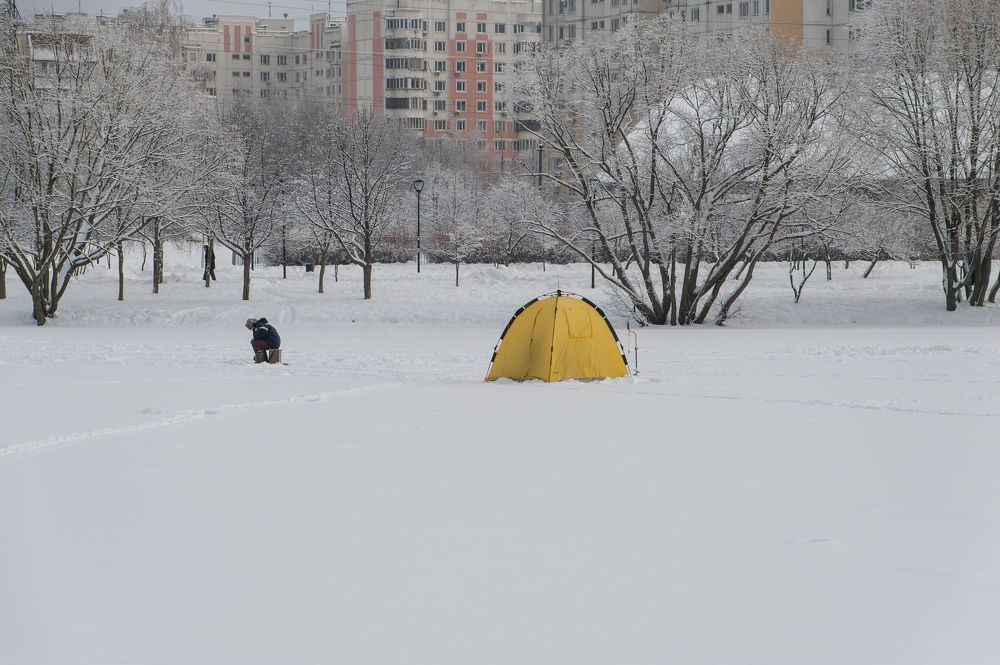 В снежном парке