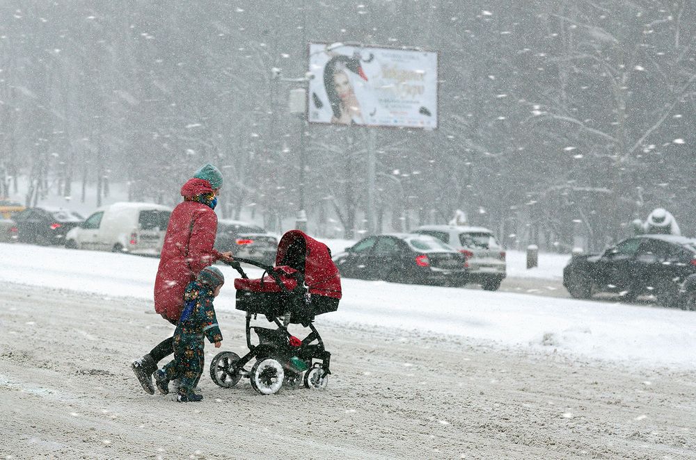 Зимние картинки. Снегопад