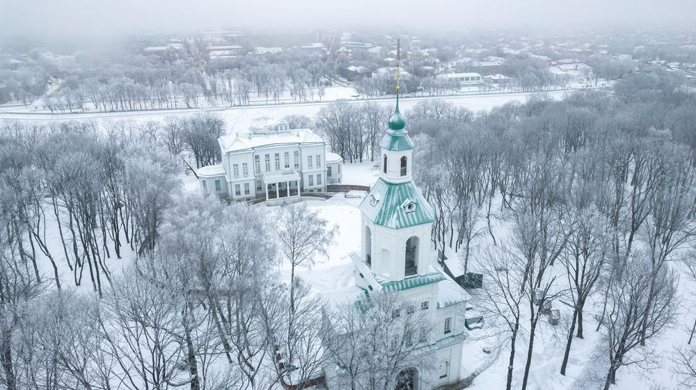 Богородицкий дворец зимой