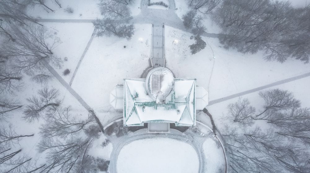 Богородицкий дворец зимой