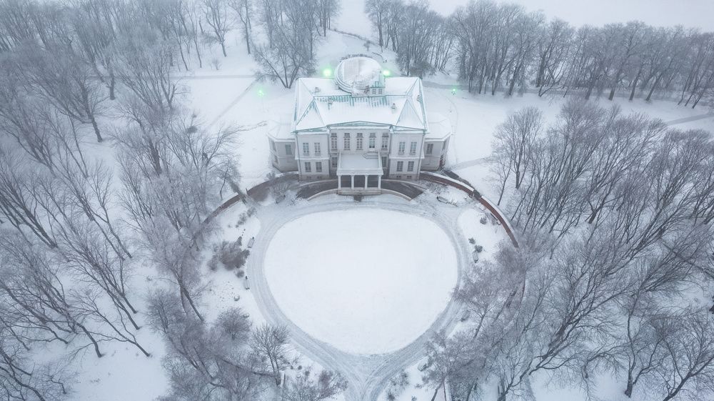 Богородицкий дворец зимой
