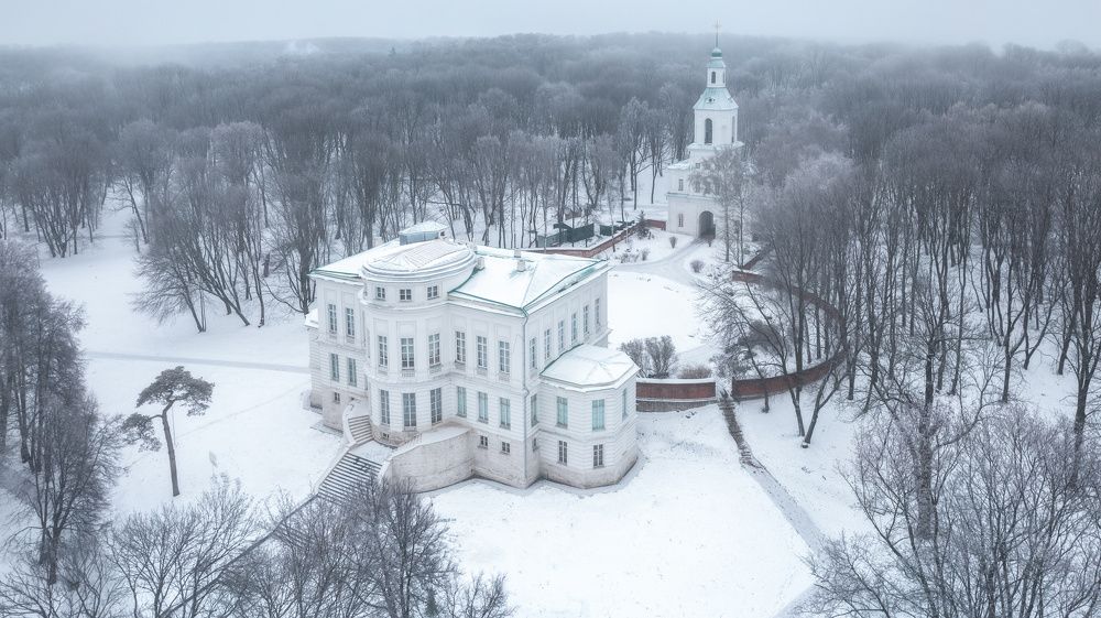 Богородицкий дворец зимой