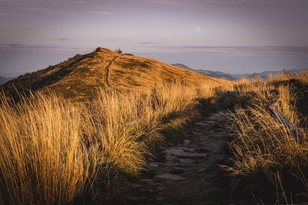 Sunset in the Bieszczady Mountains