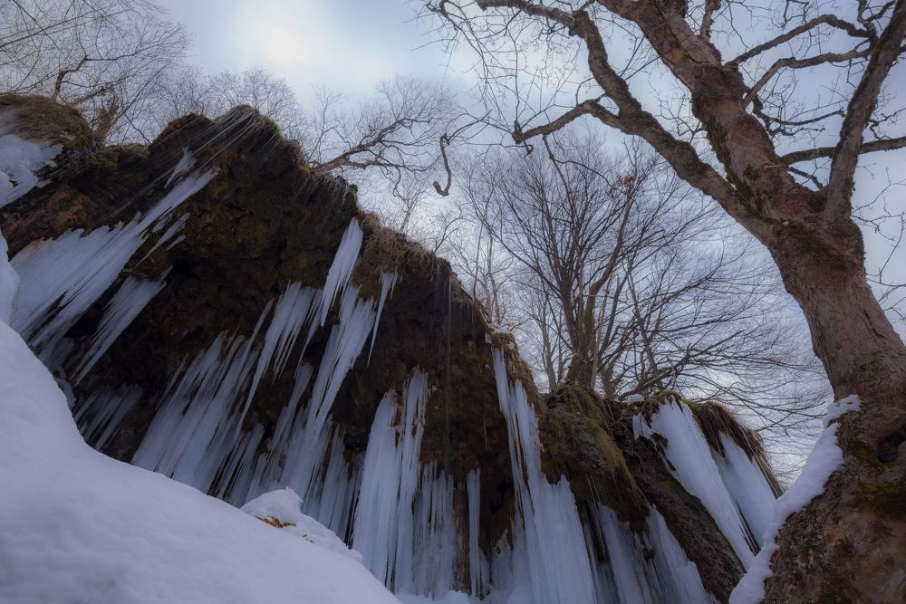Frozen kingdom.Varovitec Waterfall, Bulgaria.