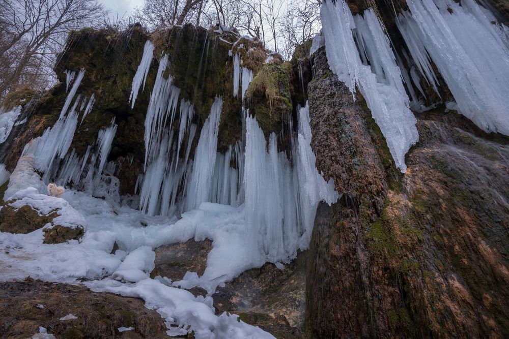 Frozen kingdom.Varovitec Waterfall, Bulgaria.