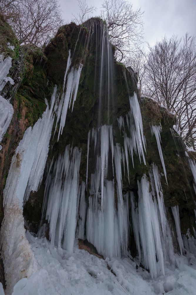 Frozen kingdom.Varovitec Waterfall, Bulgaria.