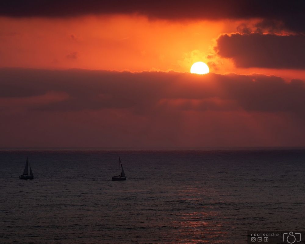 Tel Aviv sea sunsets