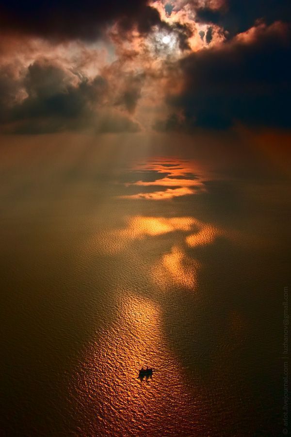 Sunset over Black sea