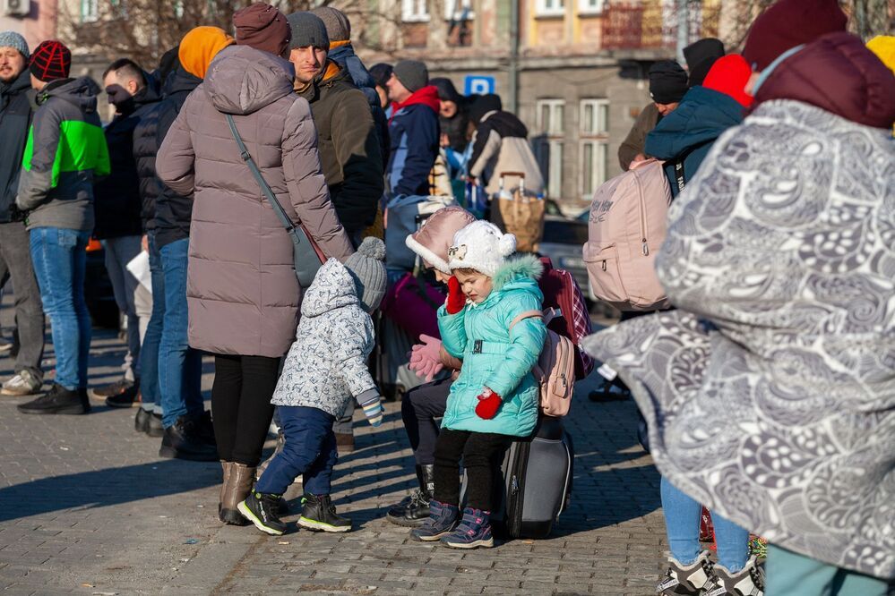 Rescue of children from Ukraine. Przemyśl, Poladn 27/02/2022