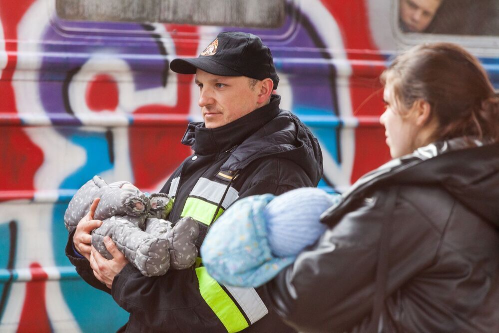 Rescue of children from Ukraine. Przemyśl, Poladn 27/02/2022