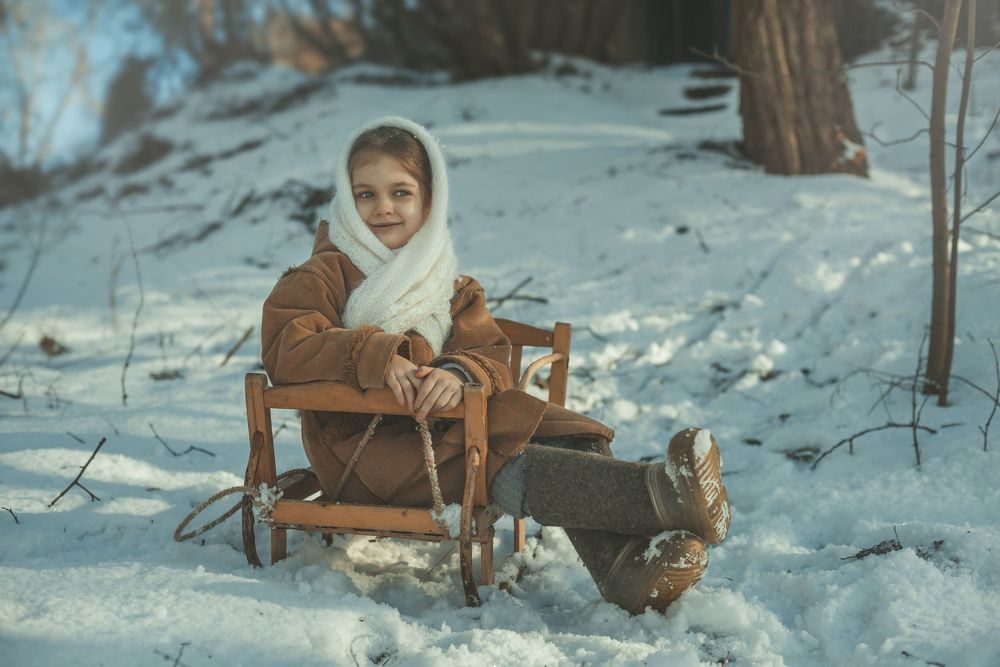 Дети  в деревне зимой (2020)
