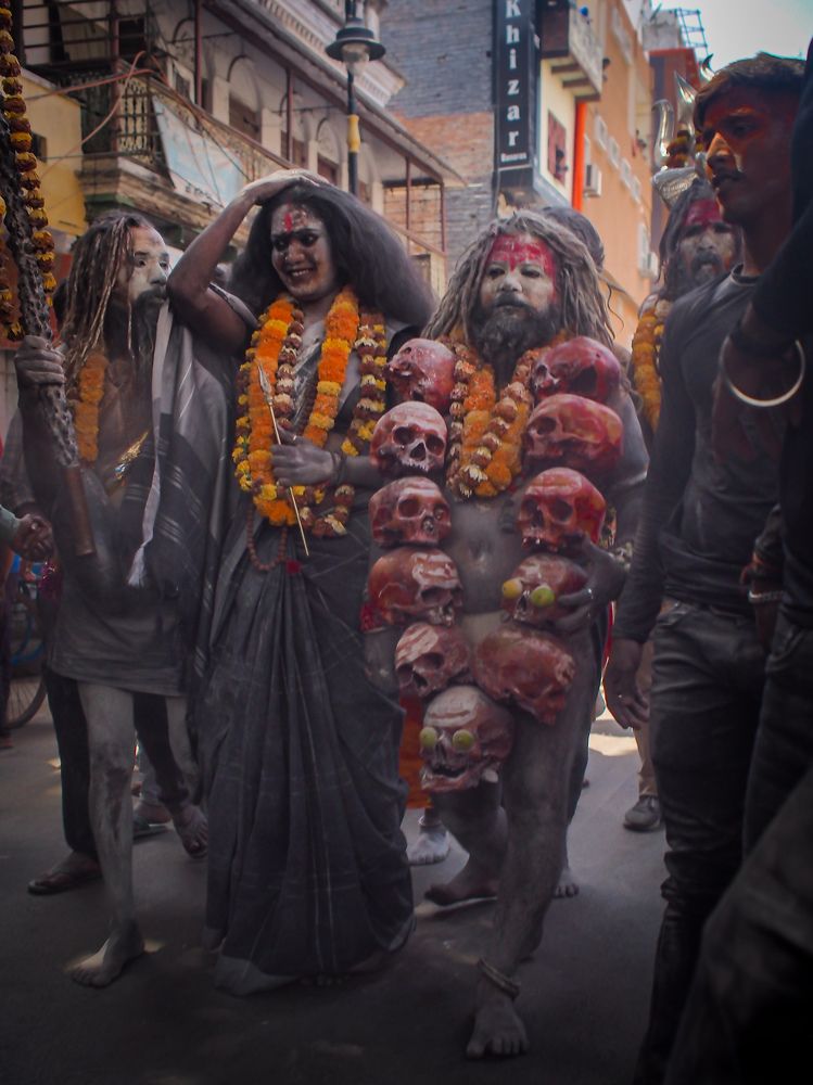 Holi celebration at cremation 