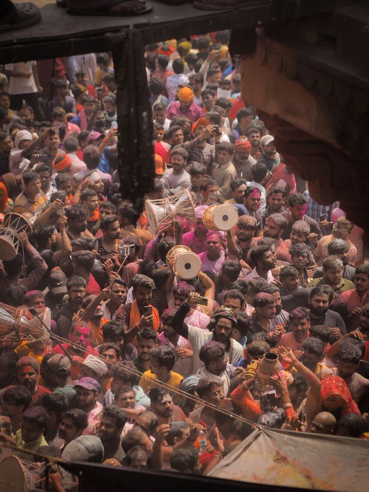 Holi celebration at cremation 