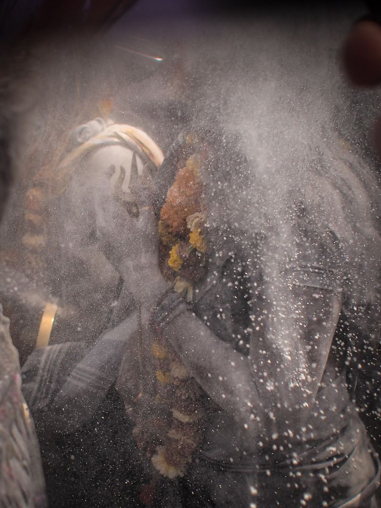 Holi celebration at cremation 