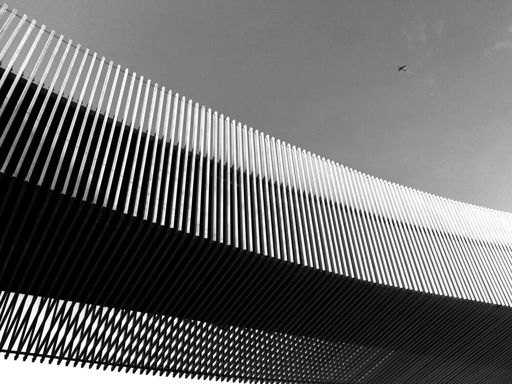 black and white