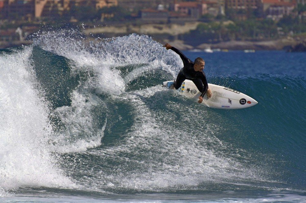 Surfer on the island of Tenerife