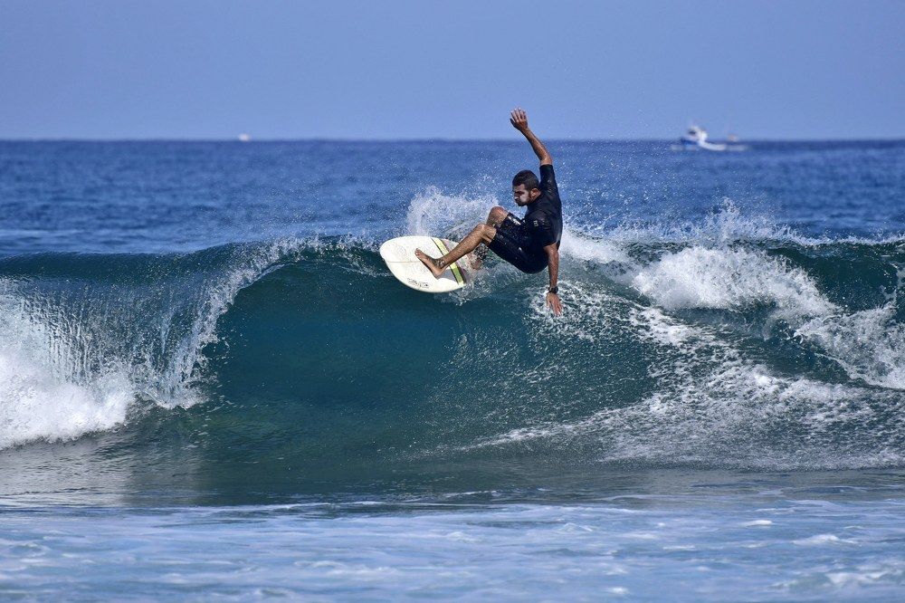 Surfer on the island of Tenerife