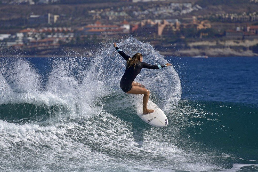 Surfer on the island of Tenerife