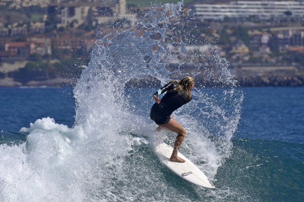 Surfer on the island of Tenerife