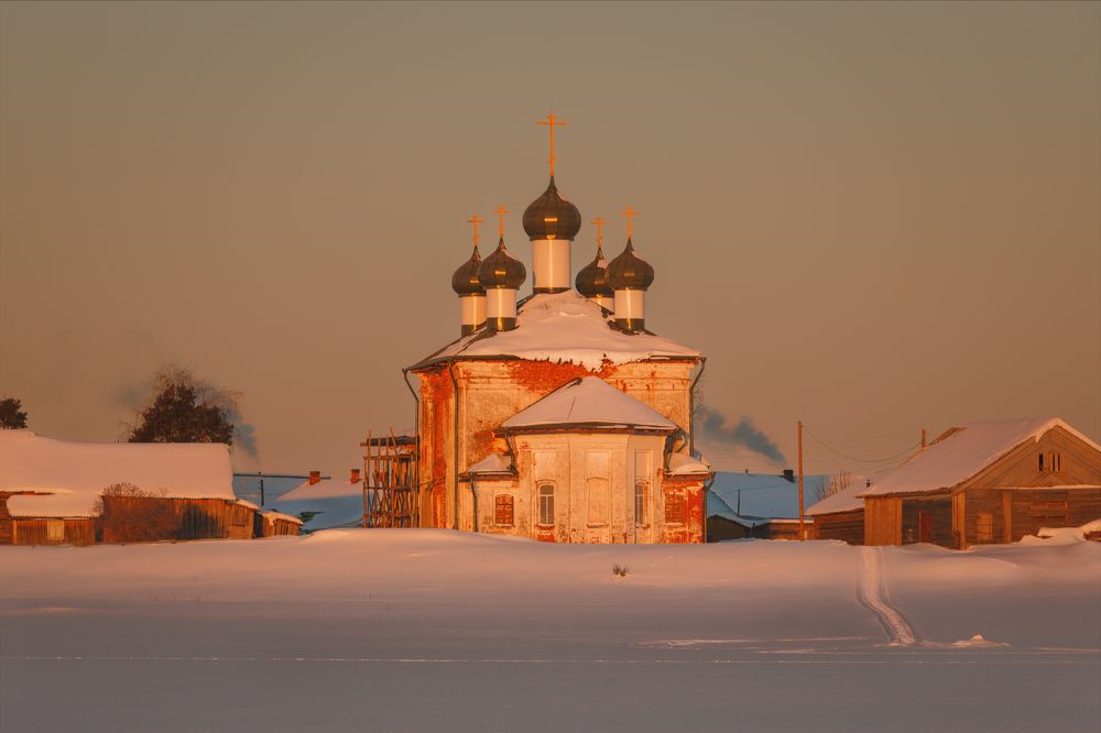 Утро в Кенозерье (деревня Погост)
