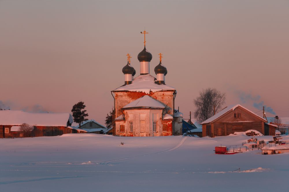 Утро в Кенозерье (деревня Погост)