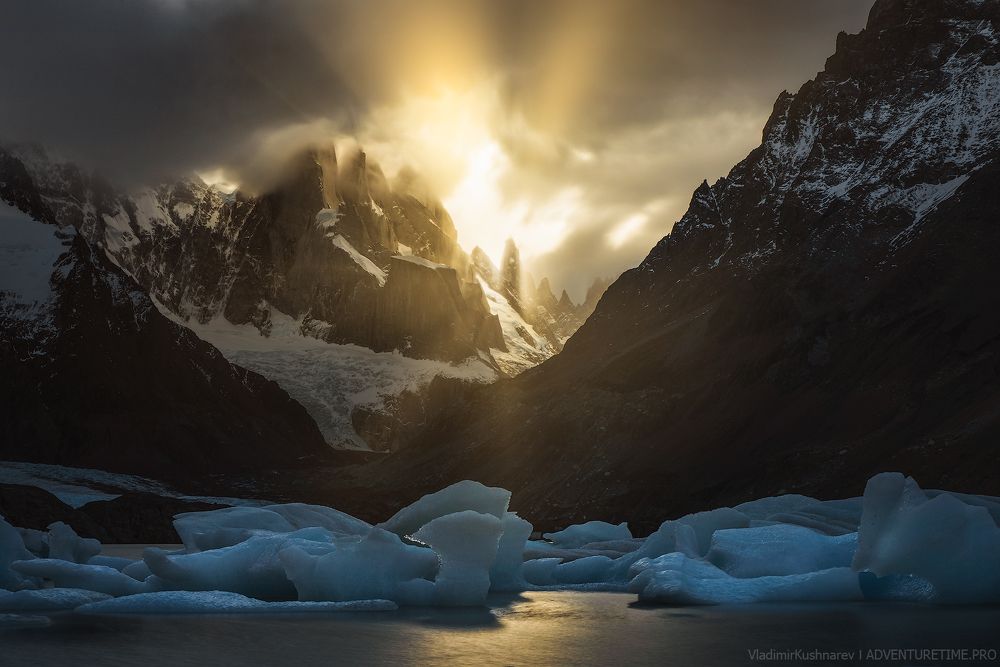 Cerro Torre At Sunset