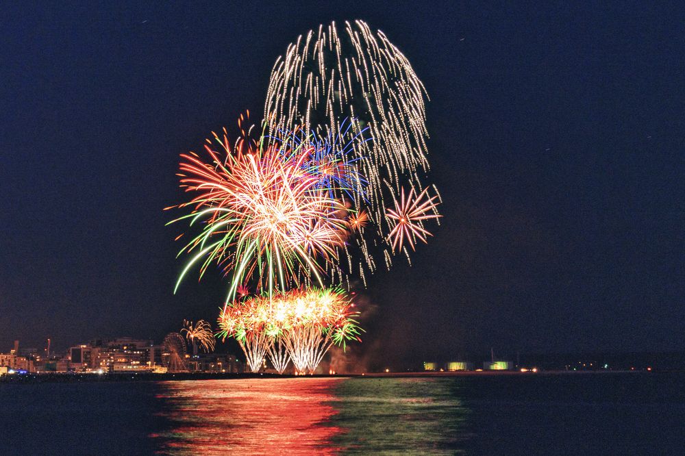 Fireworks, french national day, city of LE HAVRE