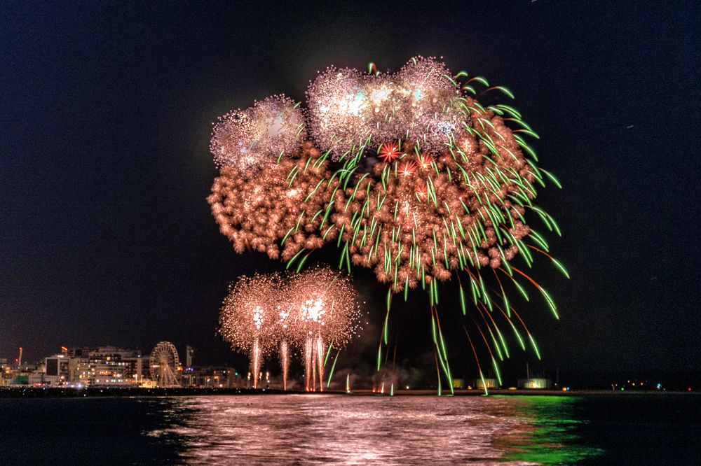 Fireworks, french national day, city of LE HAVRE