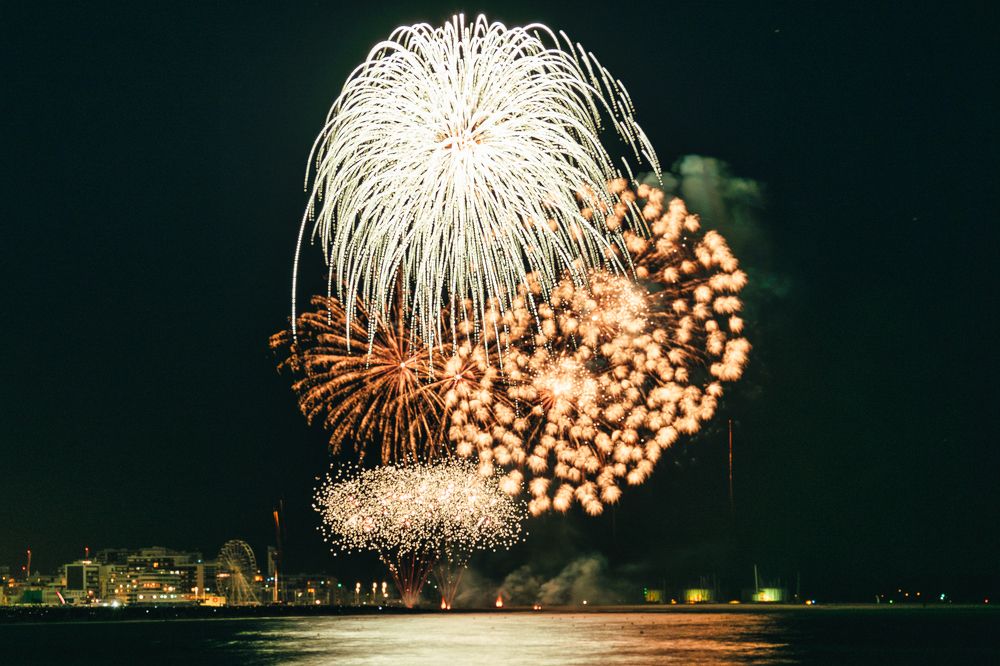 Fireworks, french national day, city of LE HAVRE