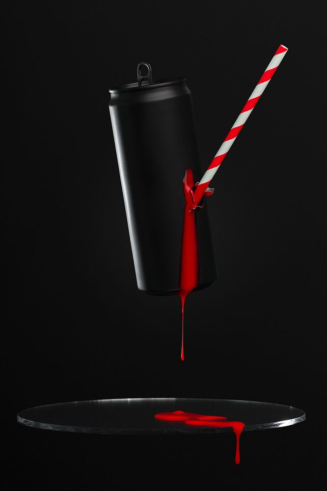 Diptych. "Rouge et noir - draw, drink"